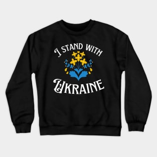 I Stand with Ukraine Ukrainian Wildflower Crewneck Sweatshirt